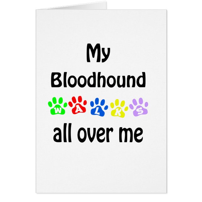 Cartão Bloodhound Walks Design (Frente)