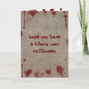 Cartão Bloody Halloween Card