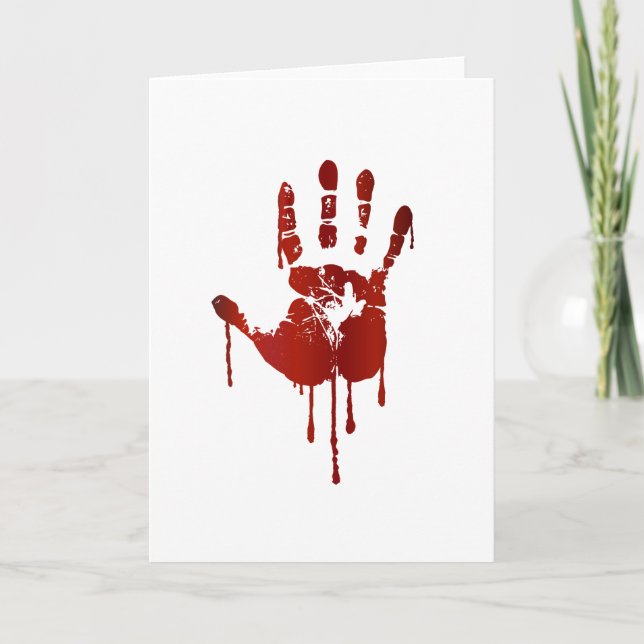 Cartão Bloody hand (Frente)