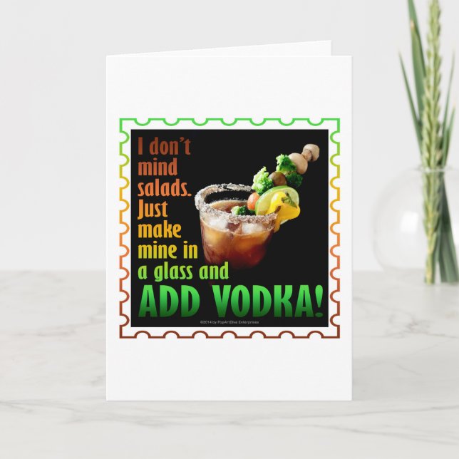 CARTÃO BLOODY MARY, CARREGADA COM BOOZE (Frente)