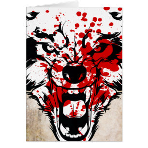 Cartão Bloody Wolf