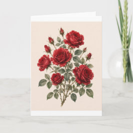 Cartão Bloom Where You Are Planted | Vintage Rose Botanic