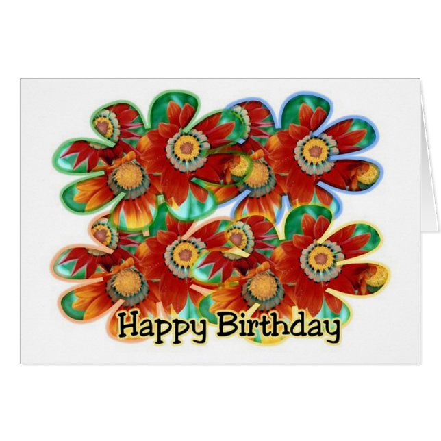 Cartão Bloomin Birthday (Frente Horizontal)