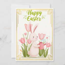 Cartão Blooming Joy – Easter Bunny Gardener
