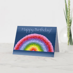 Cartão Blooming Rainbow birthday card