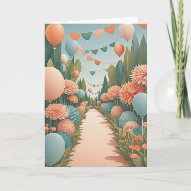 Cartão Blooming Wishes (Frente)