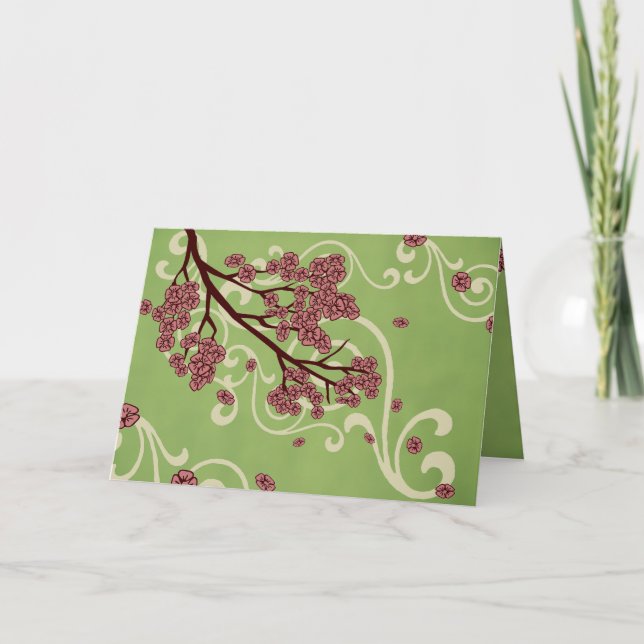 Cartão Blossomas do dia de as mães (Frente)