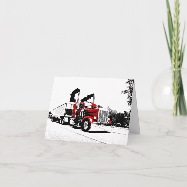 Cartão Blowing Through Peterbilt Note Card (Frente)