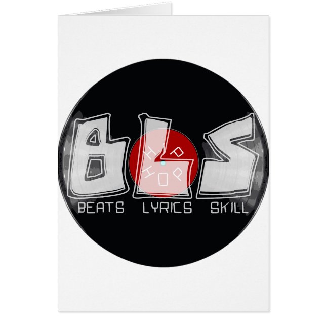 Cartão BLS bate em letras hIP HOP (Frente)