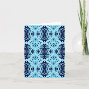 Cartão Blue and turquoise lace, note card