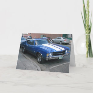 Cartão "Blue Antique Stillwater Car" Get Well Card