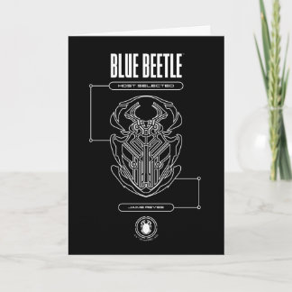 Cartão Blue Beetle Scarab Tech Graphic