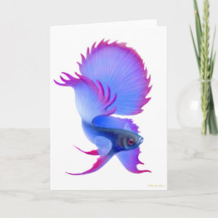 Cartão Blue Betta Fish Greeting Card