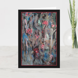 Cartão Blue Bird Abstract - Original Art Greeting Card