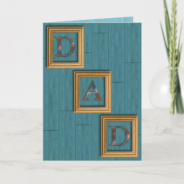 Cartão Blue Boards Father's Day Greeting Card (Frente)