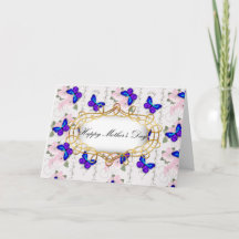 Blue Butterfly Mother's Day