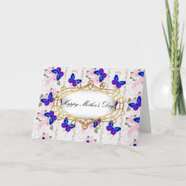 Cartão Blue Butterfly Mother's Day