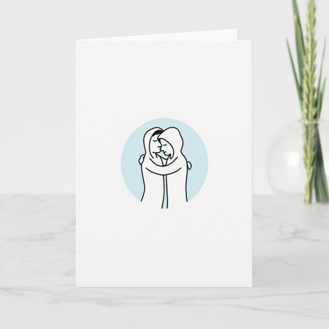 Cartão Blue Circle Embrace Card (Frente)