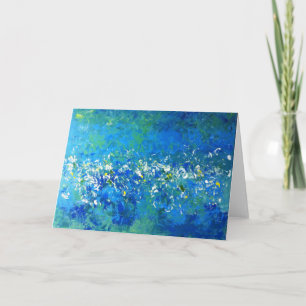 Cartão Blue Contemporary Underwater Greeting, Blank
