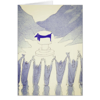 Cartão Blue Dog Worship Card