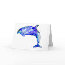 Blue Dolphin Greeting Card