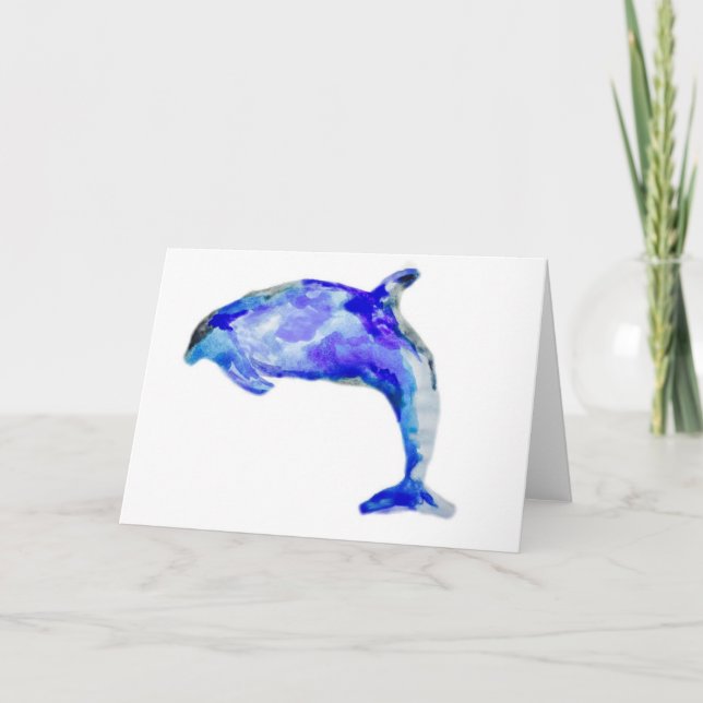 Cartão Blue Dolphin Greeting Card (Frente)
