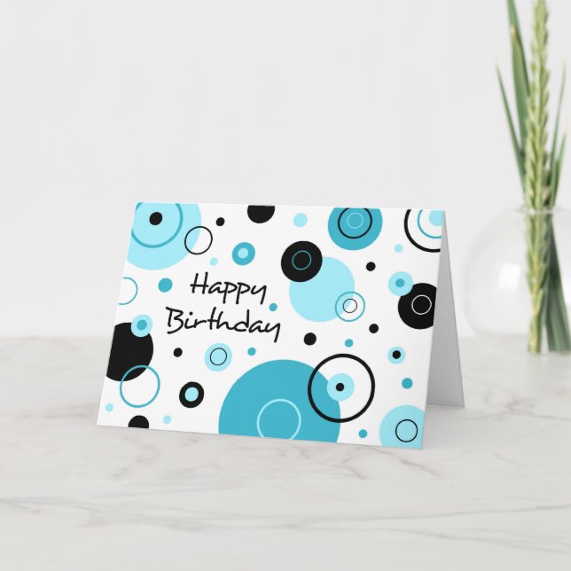 Cartão Blue Dots Business from Group Birthday Card (Frente)