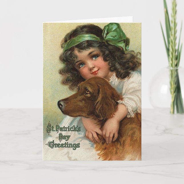 Cartão Blue-Eyed Lass - St Patrick's Day Card (Frente)