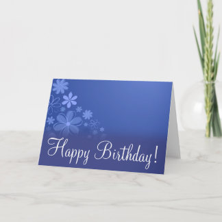 Cartão Blue Floral "Birthday Card"