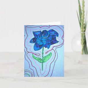 Cartão Blue Flower Note Card
