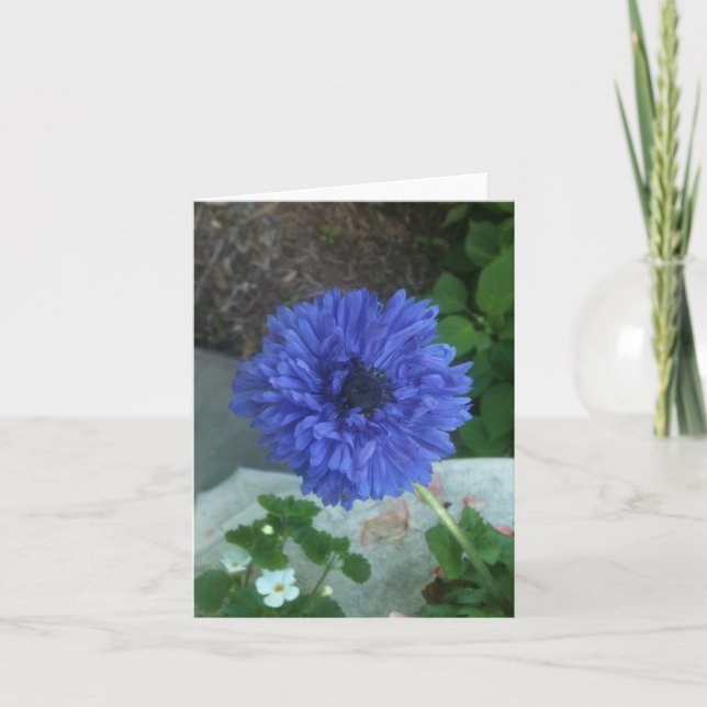 Cartão Blue flower notecard (Frente)