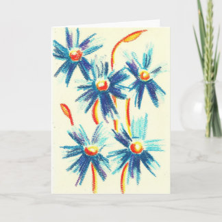 Cartão Blue Flowers Greeting Card