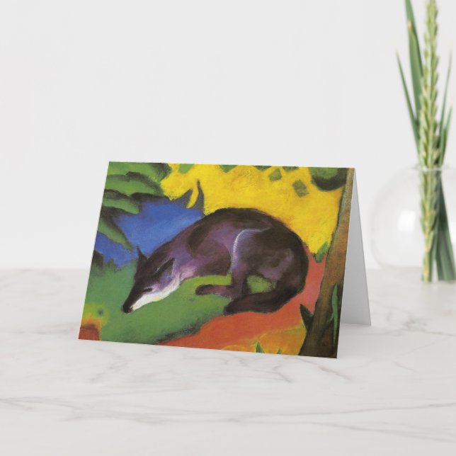 Cartão Blue Fox (por Franz Marc) (Frente)