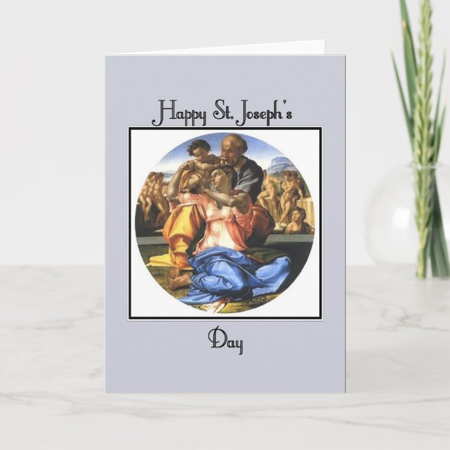 Cartão Blue Happy St. Joseph's Day (Frente)