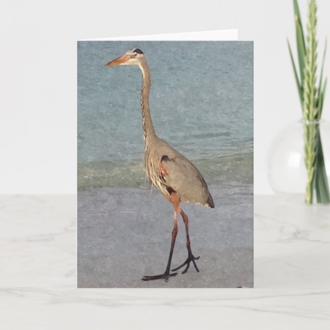 Cartão Blue Heron Painted Note Cards (Frente)