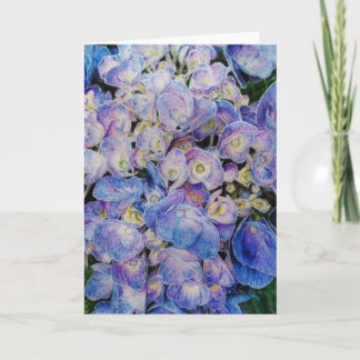Cartão Blue Hydrangea Flower Greeting Cards