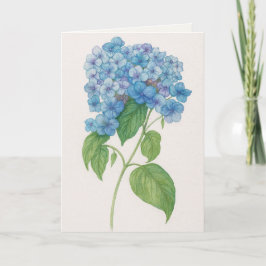 Cartão Blue Hydrangea Pensando em Você