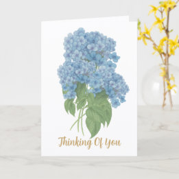 Cartão Blue Hydrangea Thinking of You Card