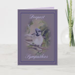Cartão Blue Jay on  lavendar- customize any occasion<br><div class="desc">Change the words on this lovely Blue Jay card for any occasion you need for the outside and inside. Make it special by giving with a matching gift item . If you want this design in something not show, email me and I'll quickly make it available for you. Go to...</div>