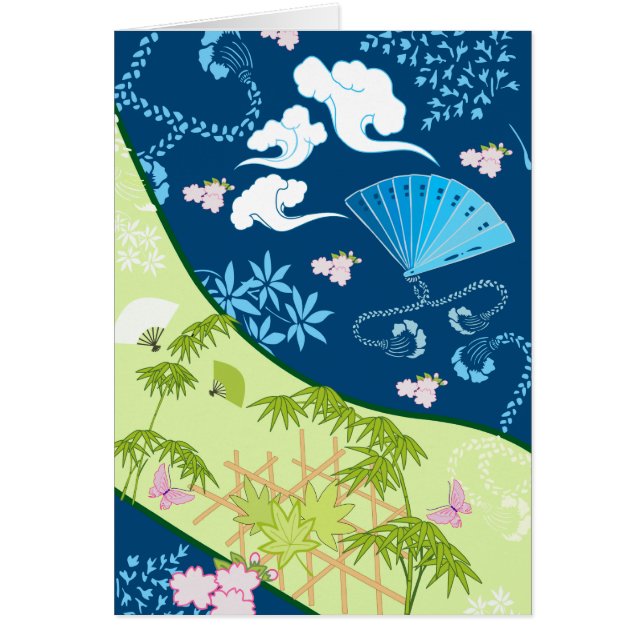 Cartão Blue Kimono (Frente)
