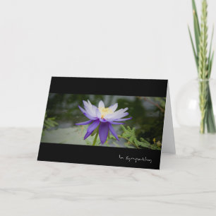 Cartão Blue Lotus • Sympathy Card