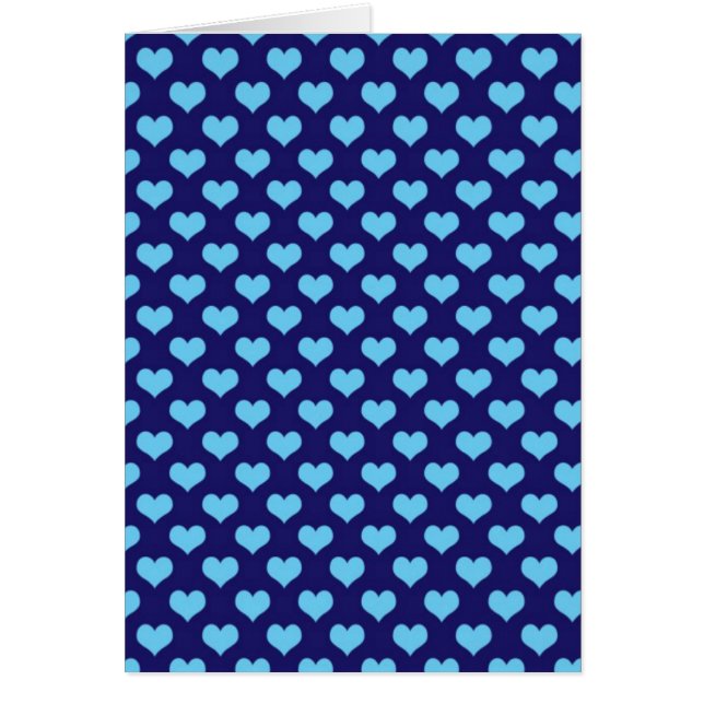 Cartão Blue Love Hearts (Frente)