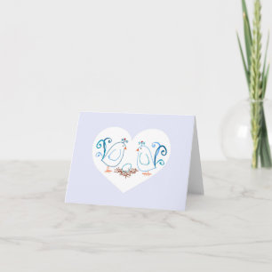 Cartão Blue Lovebird e Nest Note Card