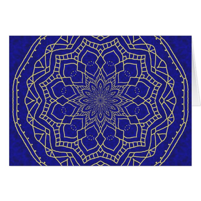 Cartão Blue Mandala (Frente Horizontal)
