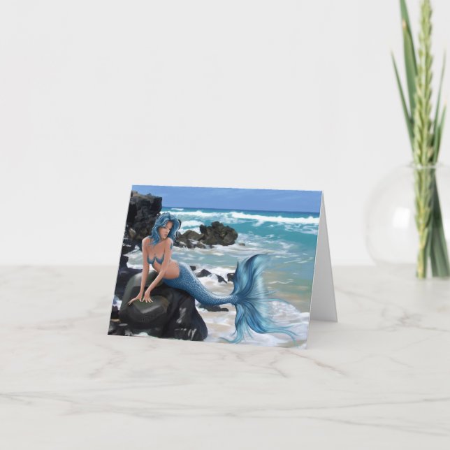 Cartão Blue Mermaid Note Cards (Frente)