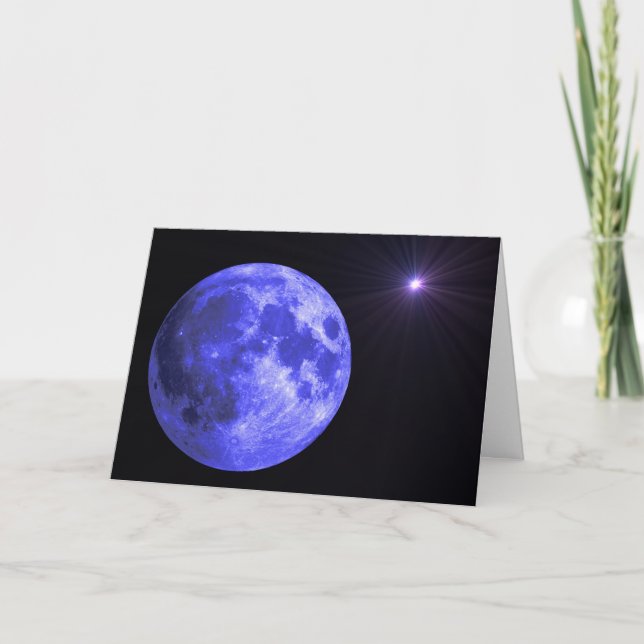 Cartão Blue Moon Missing You Card (Frente)