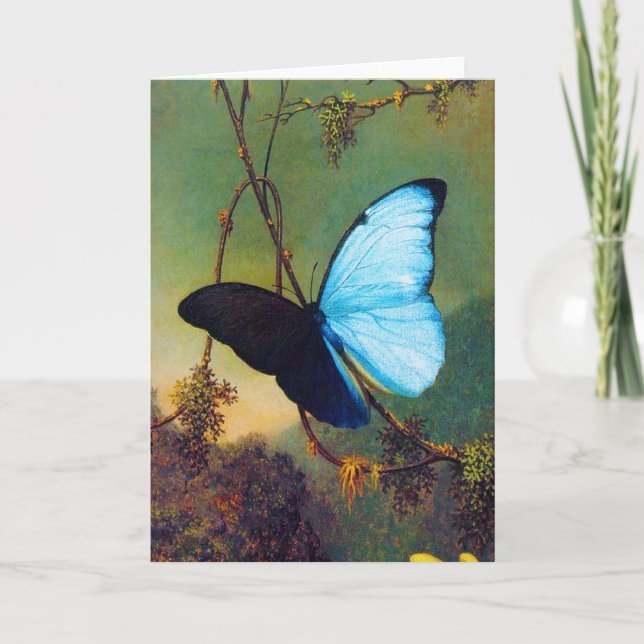 Cartão Blue Morpho Butterfly Greeting Card (Frente)