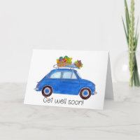 Blue Retro Fiat 500 Fique bem