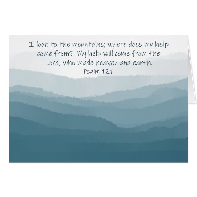 Cartão Blue Ridge Parkway, de onde vem minha ajuda? (Frente Horizontal)