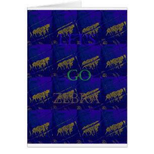 Cartão Blue Safari francês deixa Zebra Hakuna Matata